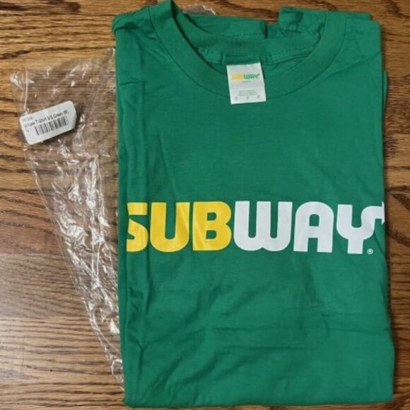 NEW SUBWAY Sandwiches Logo Crew Neck Shortsleeve Tee T-shirt Unisex Medium - Picture 2 of 4